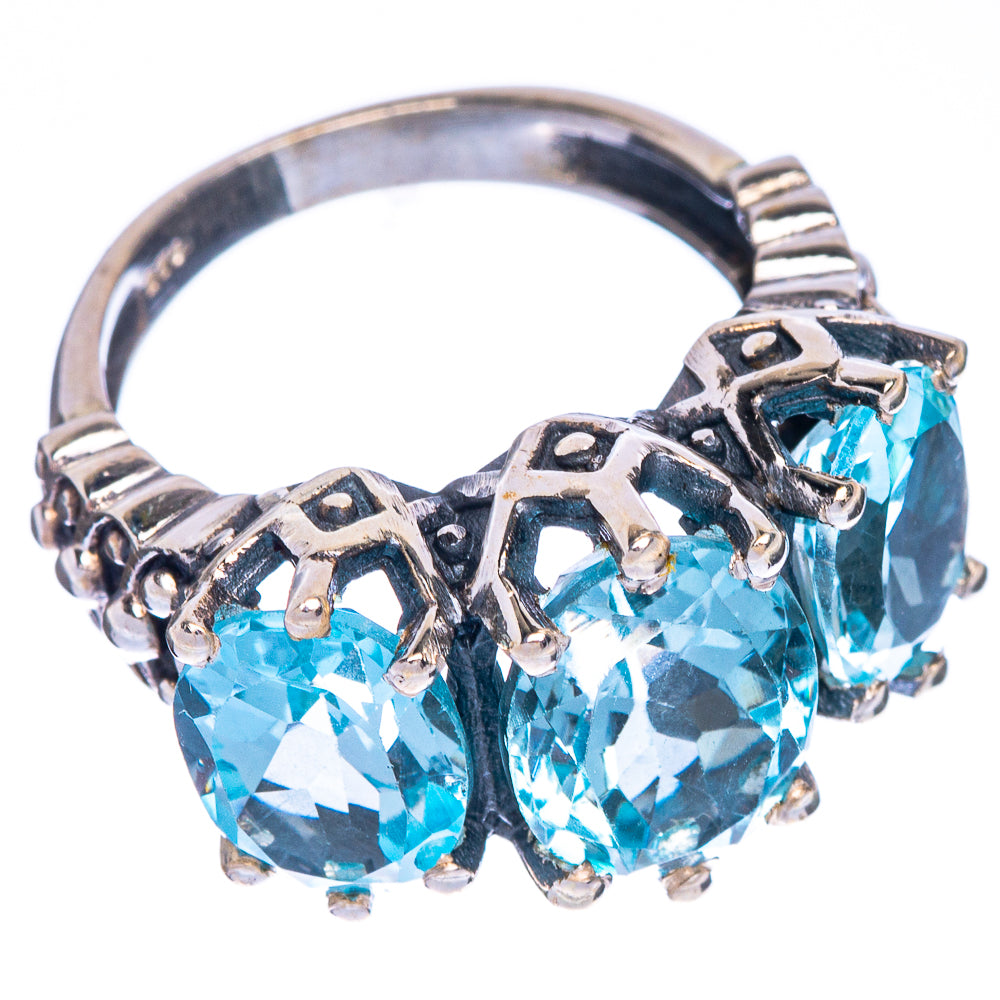 Blue Topaz Ring Size 5.75 (925 Sterling Silver) R147238