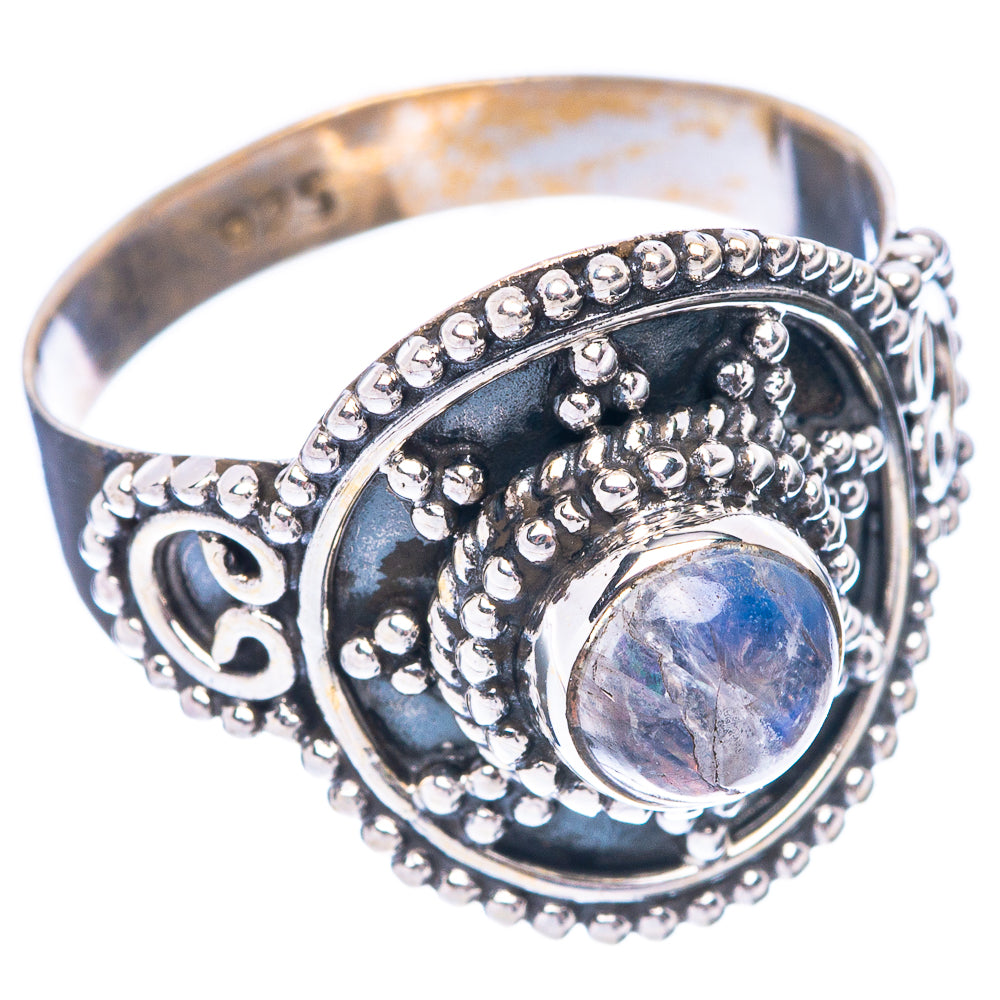 Rainbow Moonstone Ring Size 7 (925 Sterling Silver) R5557