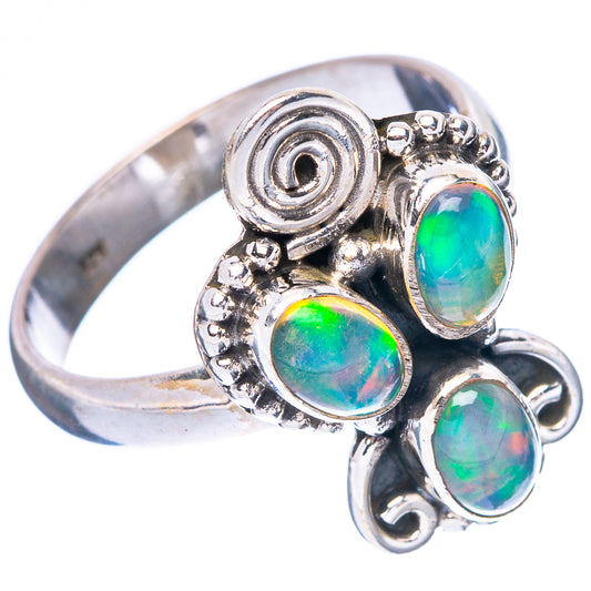 Rare Ethiopian Opal Ring Size 7.75 (925 Sterling Silver) R4326