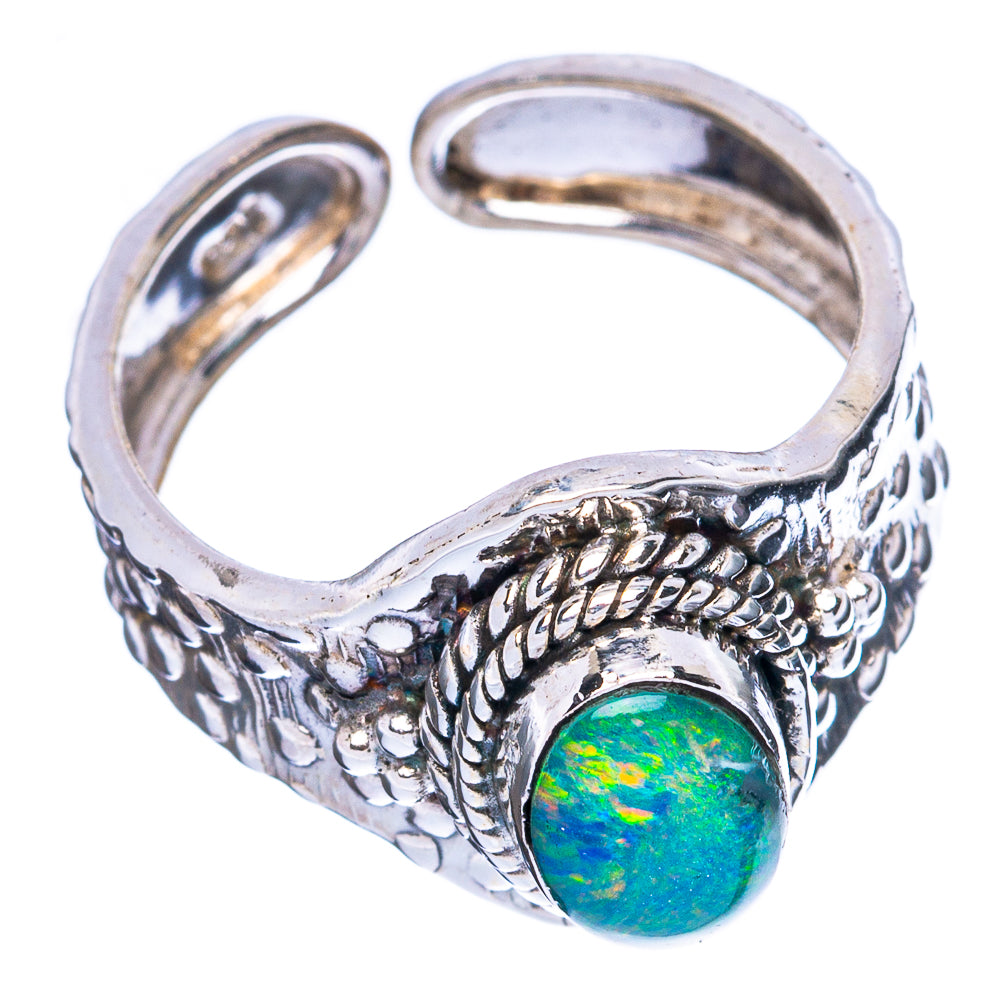 Rare Doublet Opal Ring Size 7.25 (925 Sterling Silver) R3656
