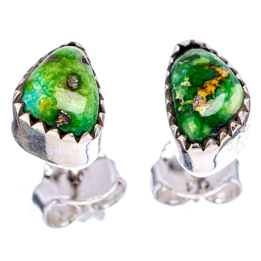 Sonoran Gold Turquoise Earrings 3/8" (.925 Sterling Silver)