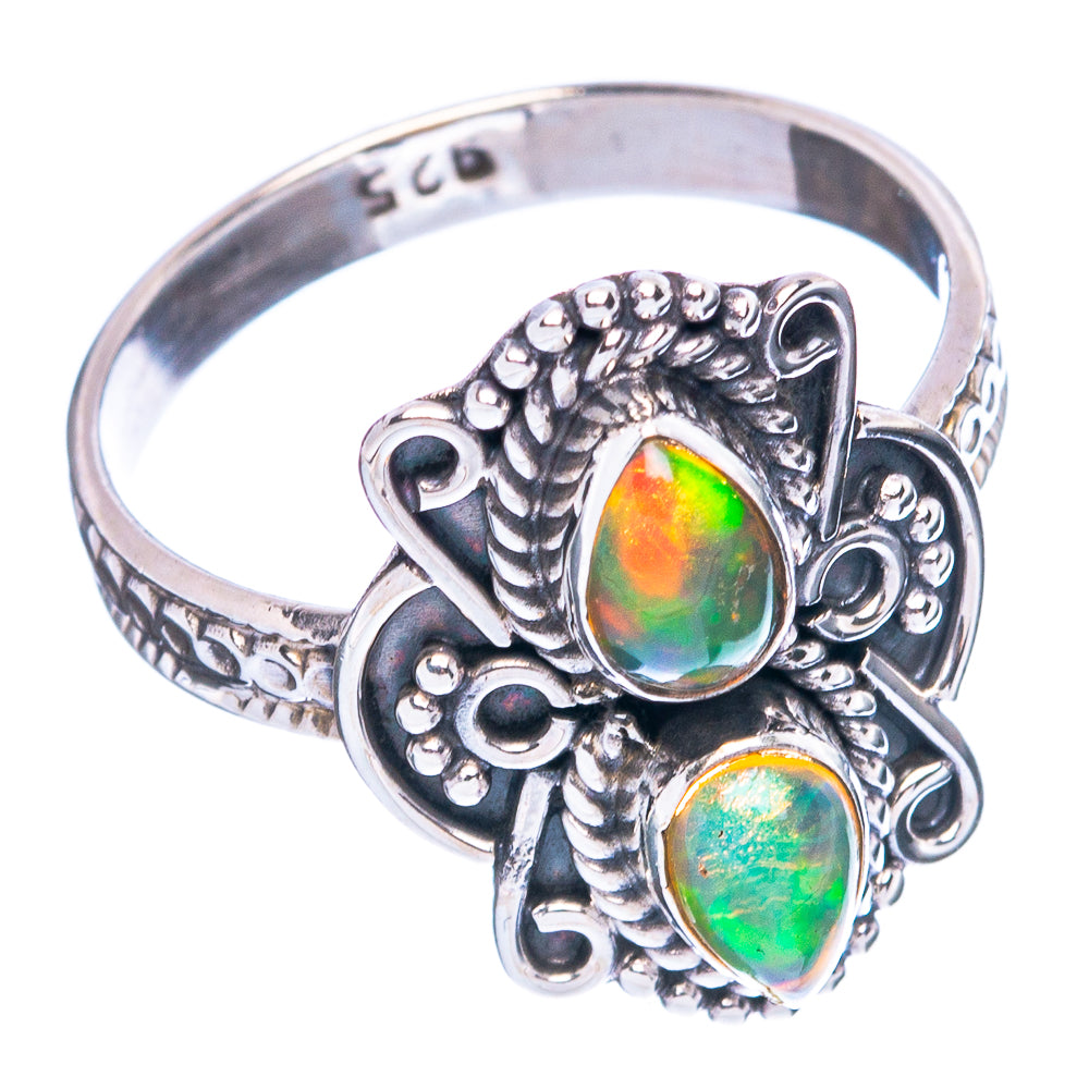 Rare Ethiopian Opal Ring Size 6.75 (925 Sterling Silver) R3731