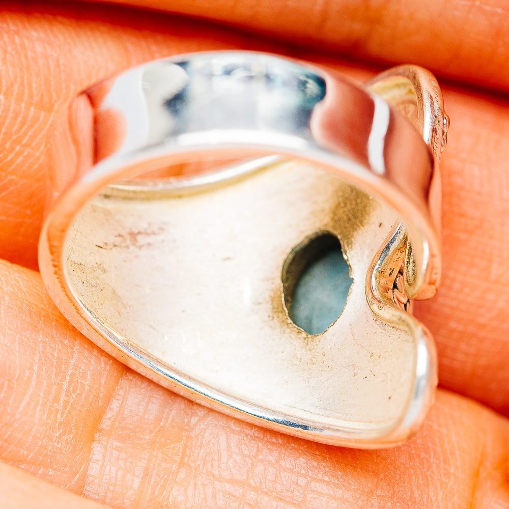 Larimar Ring Size 6 Adjustable (.925 Sterling Silver)