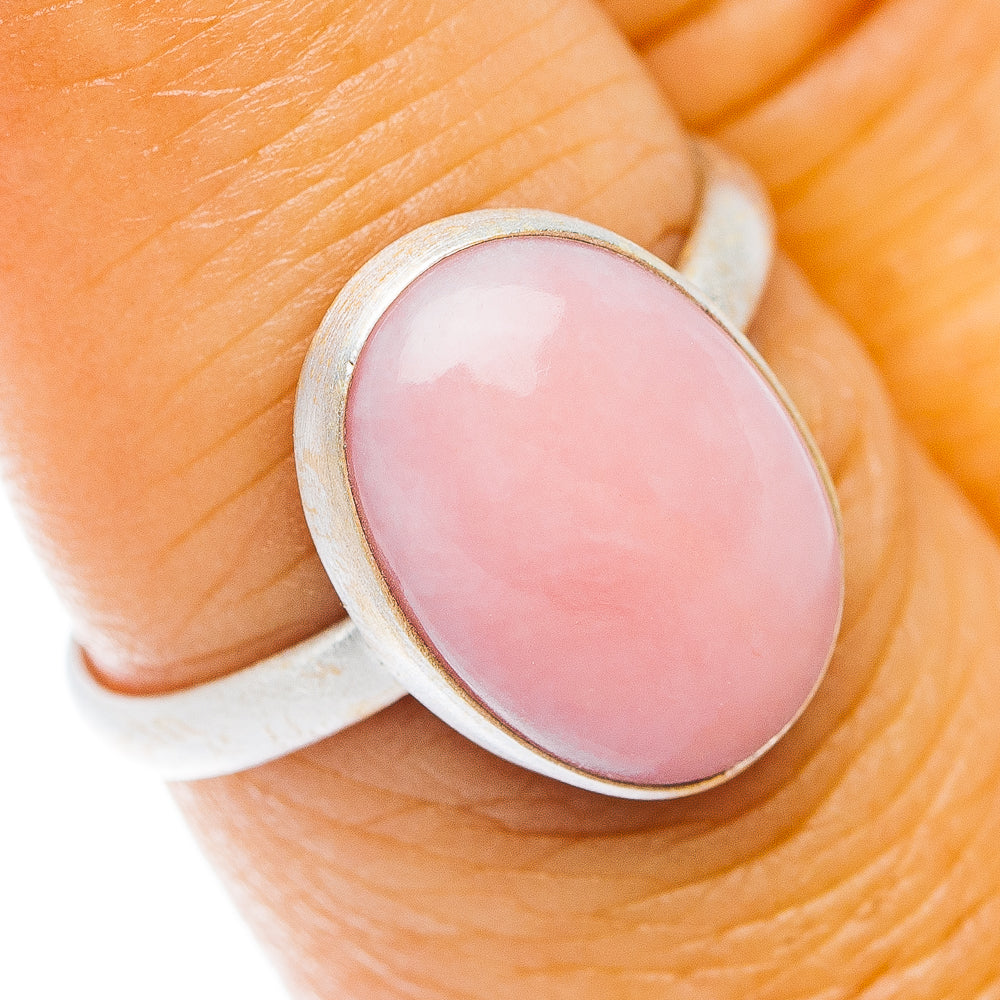 Pink Opal Ring Size 7.75 (.925 Sterling Silver)