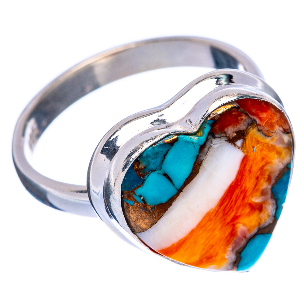 Spiny Oyster Turquoise Ring Size 8.25 (925 Sterling Silver) R146196