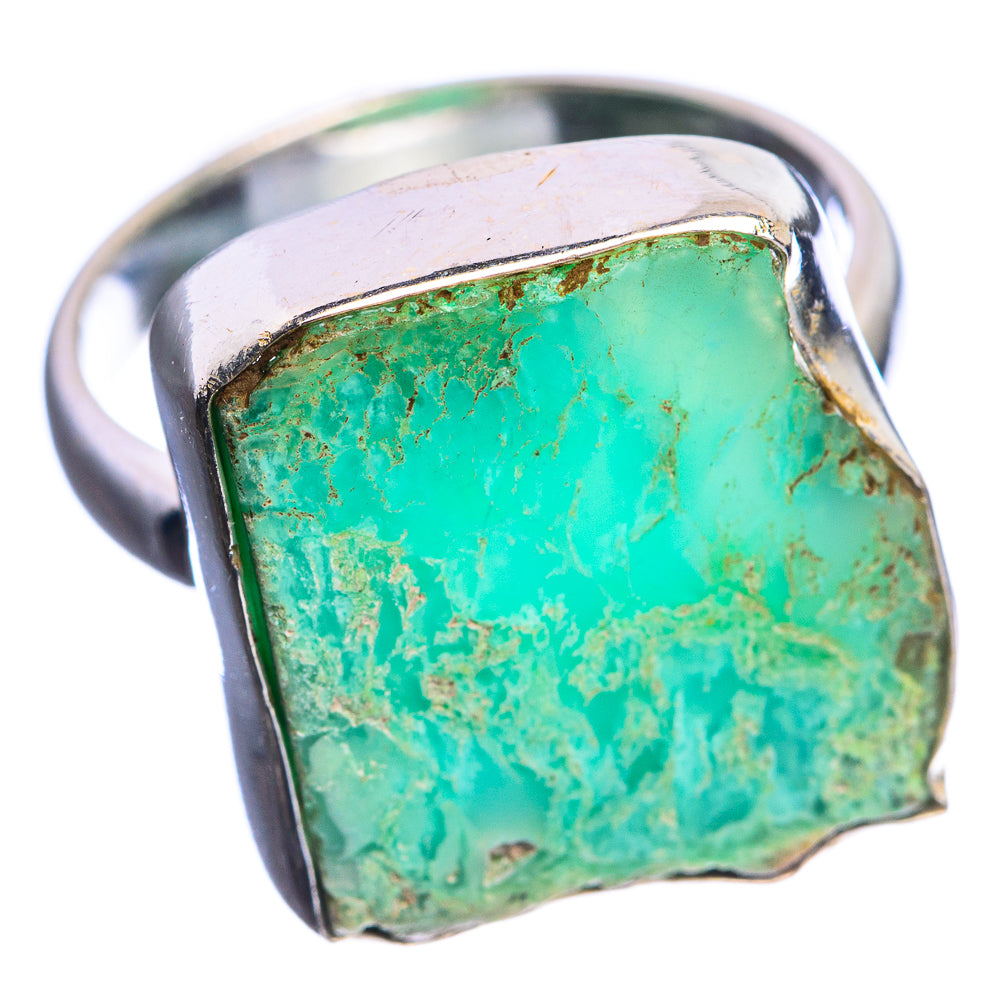 Large Variscite 925 Sterling Silver Ring Size 10