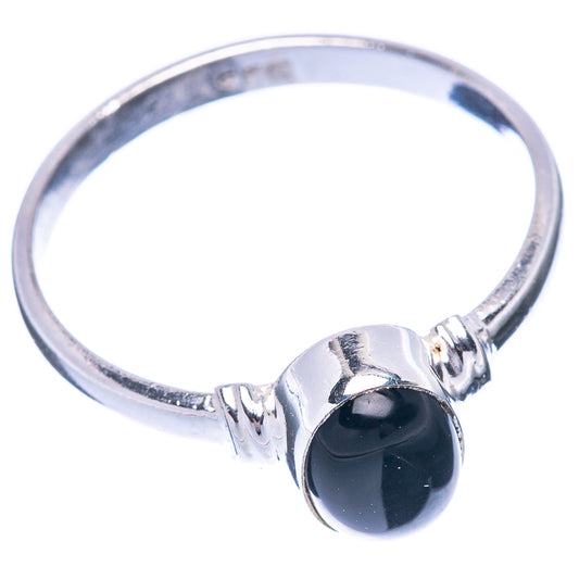Black Onyx 925 Sterling Silver Ring Size 8 (925 Sterling Silver) R5313