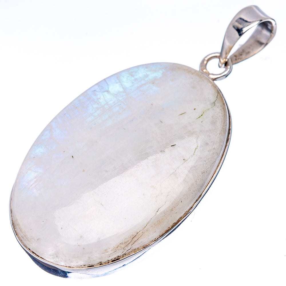 Premium Rainbow Moonstone Pendant 2" (.925 Sterling Silver)