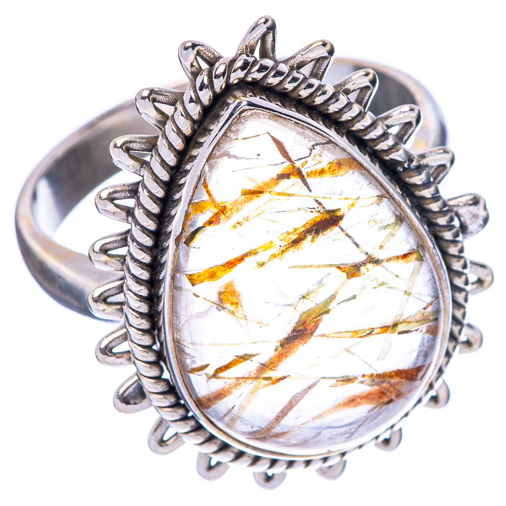 Rutilated Quartz Ring Size 8.75 (925 Sterling Silver) R2297