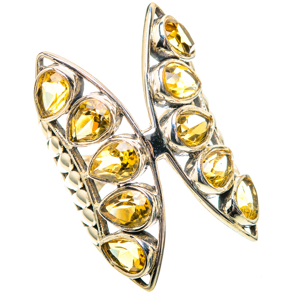 Large Faceted Citrine 925 Sterling Silver Ring Size 5.5 (925 Sterling Silver) RING139478