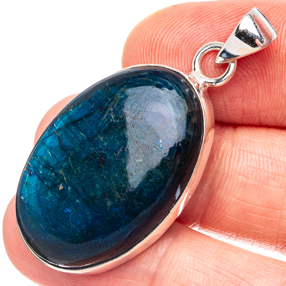 Blue Labradorite Pendant 1 5/8" (925 Sterling Silver) P45171
