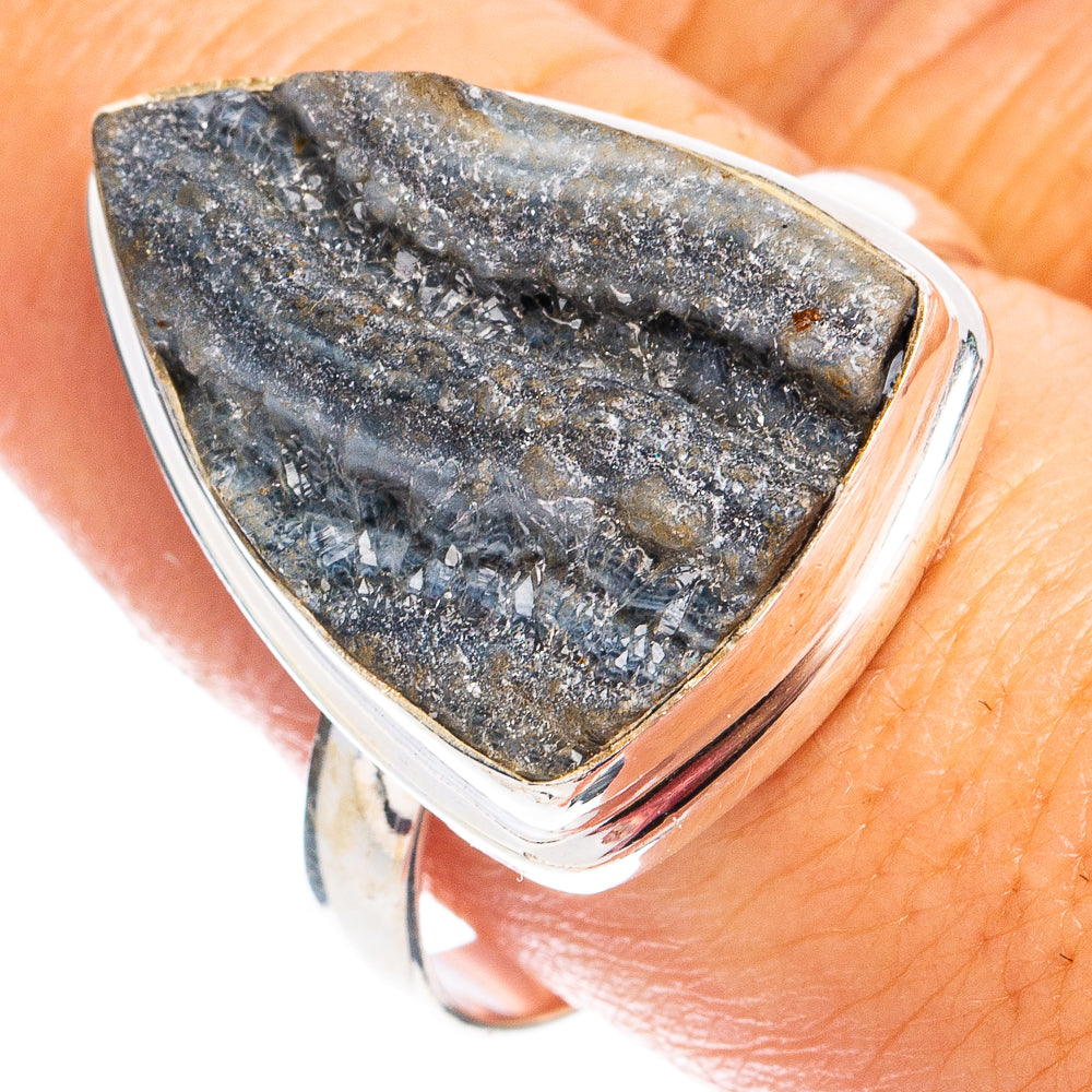 Desert Rose Druzy Ring Size 10.25 (925 Sterling Silver) R8406