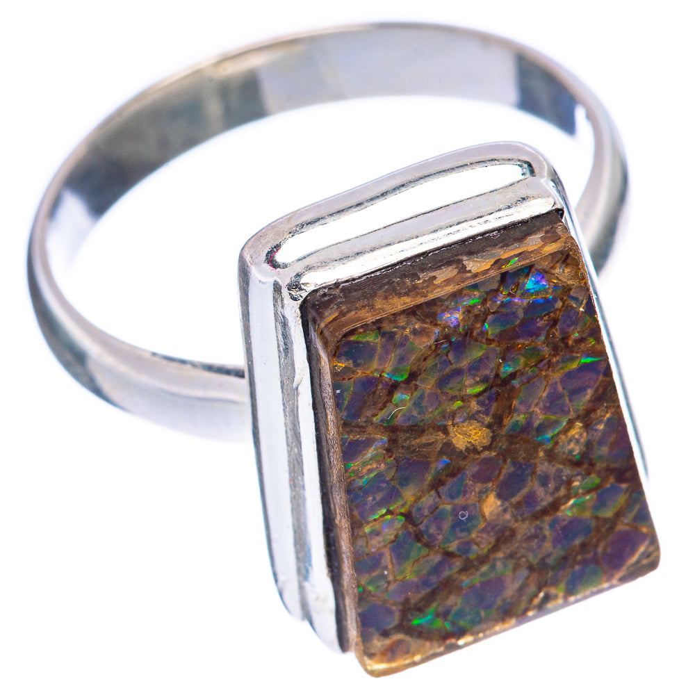 Rare Ammolite Ring Size 8.75 (925 Sterling Silver) R2110