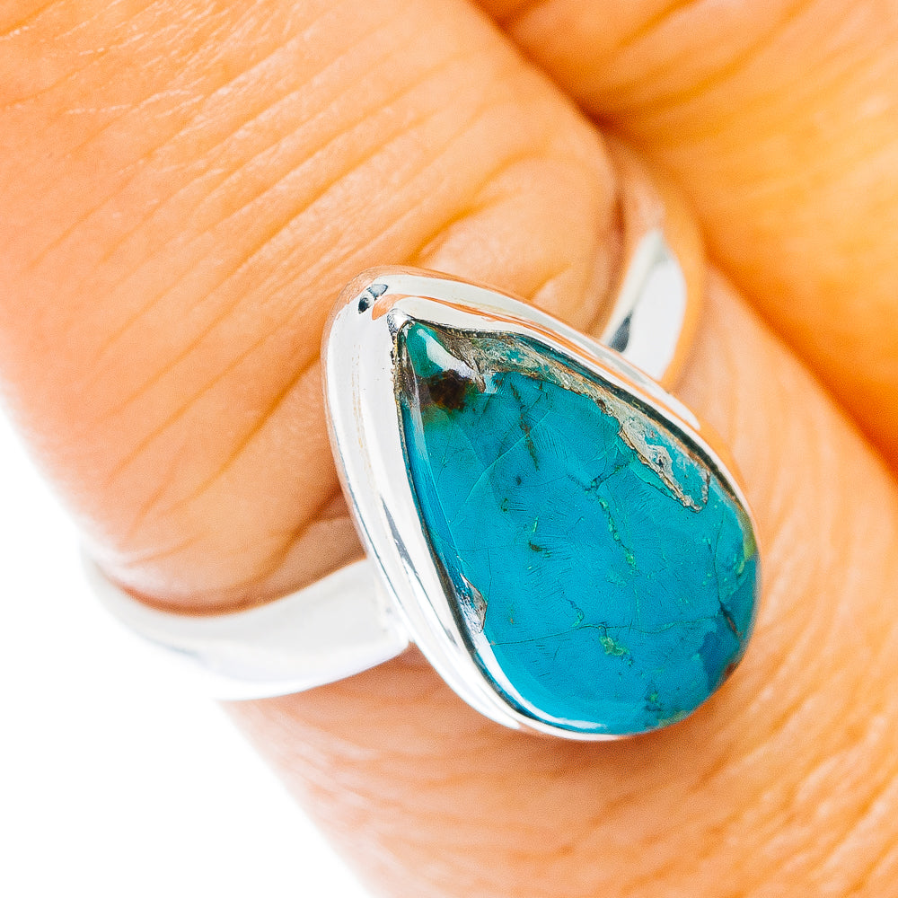 Kingman Turquoise Ring Size 8 (.925 Sterling Silver)
