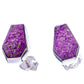 Faceted Stichtite Earrings 1/2" (925 Sterling Silver) E1604