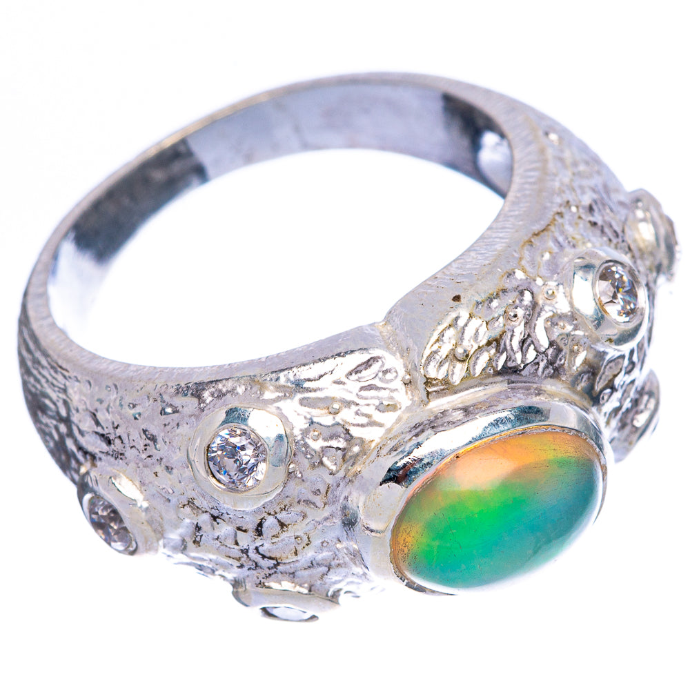 Rare Ethiopian Opal Ring Size 7.75 (925 Sterling Silver) R145956