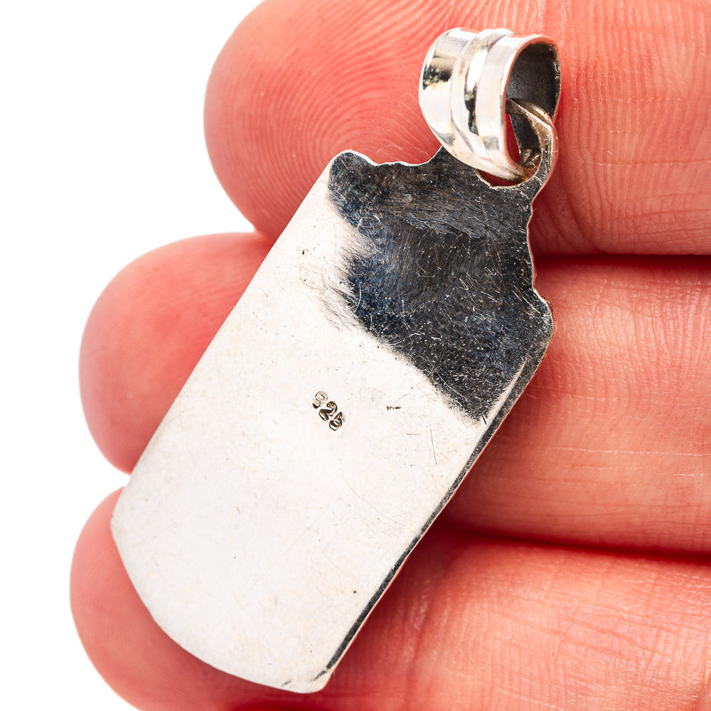Mohave Turquoise Pendant 1 5/8" (.925 Sterling Silver)
