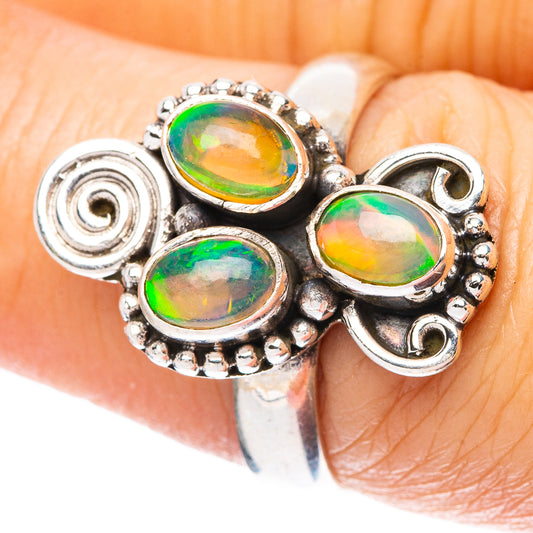 Rare Ethiopian Opal Ring Size 7.5 (925 Sterling Silver) R4332