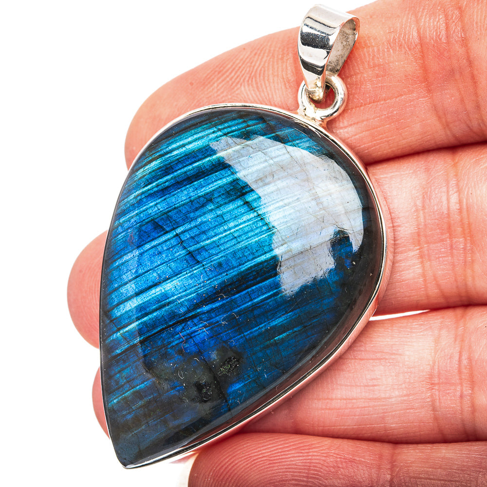 Labradorite Pendant 2 1/8" (.925 Sterling Silver)