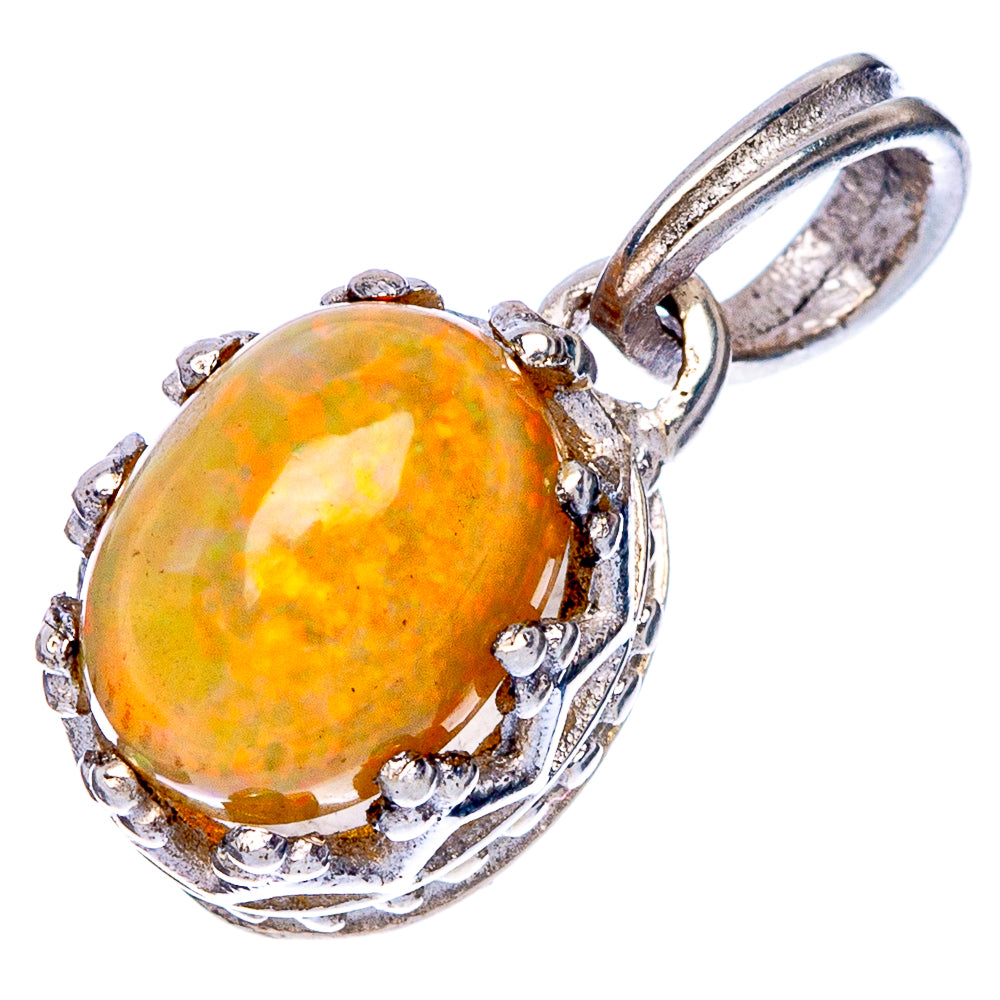 Rare Ethiopian Opal Pendant 5/8" (925 Sterling Silver) P40633