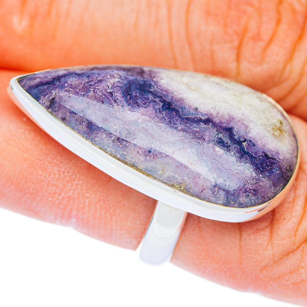 Premium Morado Opal Ring Size 6.25 Adjustable (.925 Sterling Silver)