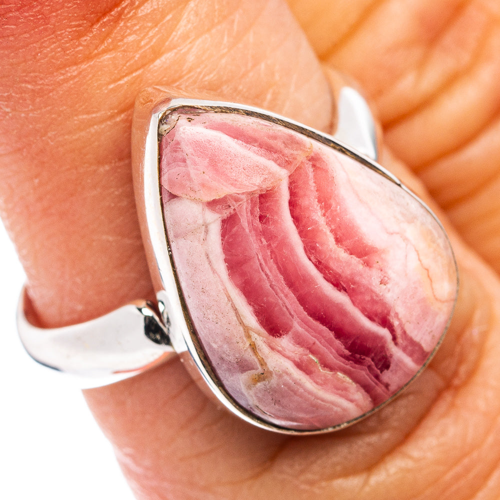 Premium Rhodochrosite Ring Size 6 Adjustable (.925 Sterling Silver)