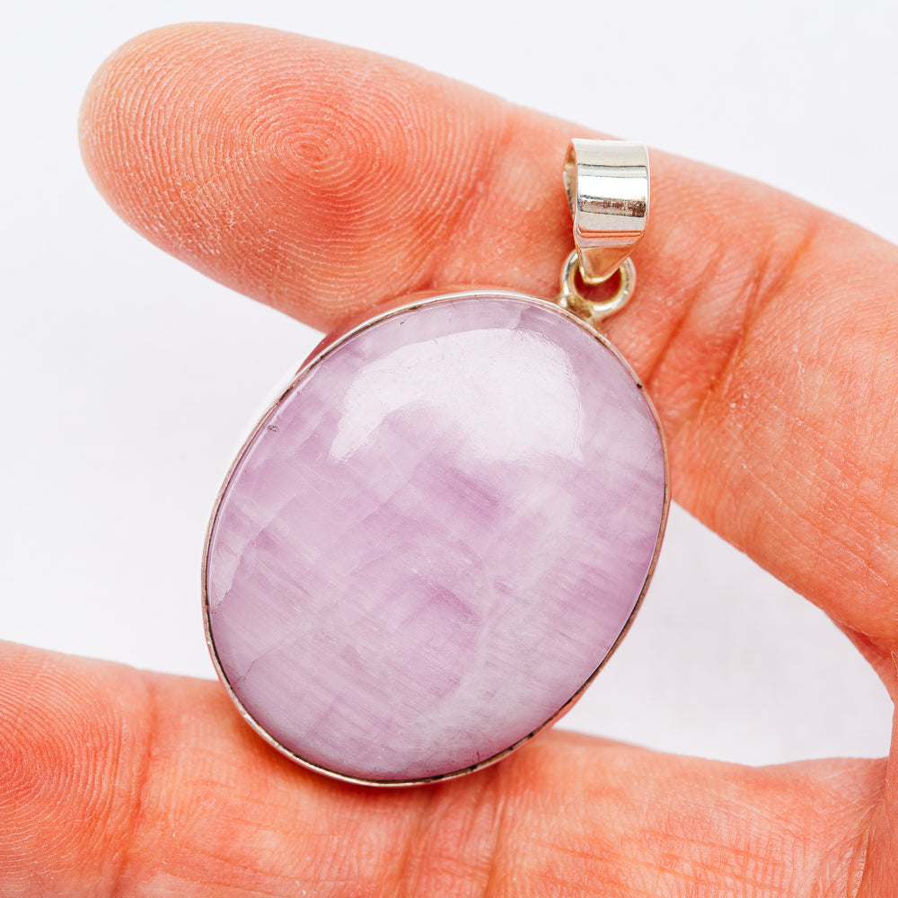 Premium Kunzite Pendant 1 5/8" (.925 Sterling Silver)