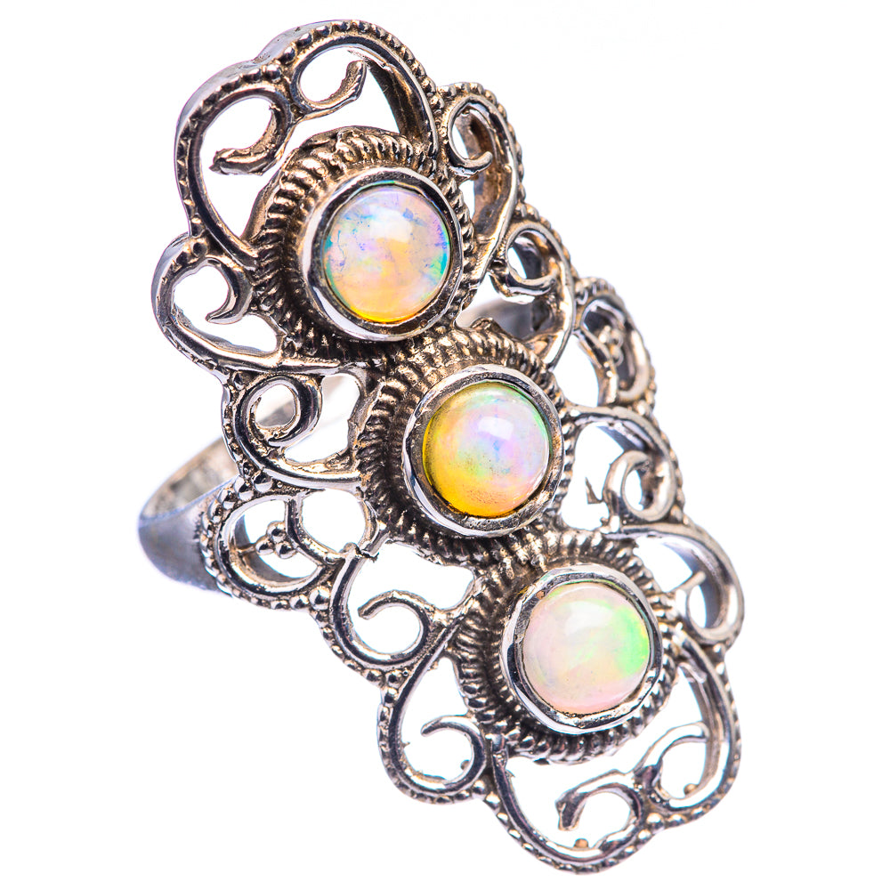 Natural Ethiopian Opal Ring Size 6.75 (925 Sterling Silver) R142092