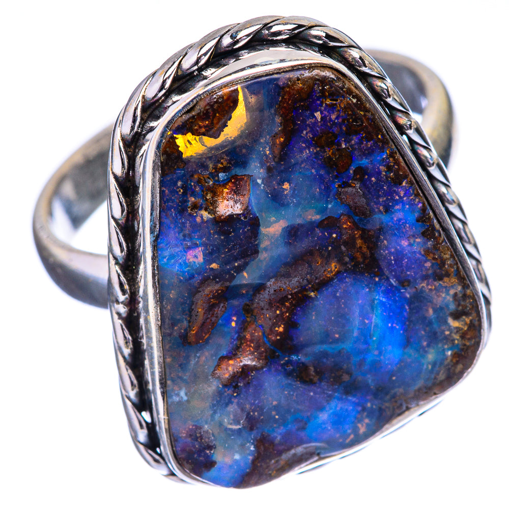 Boulder Opal Ring Size 9 (925 Sterling Silver) R142675