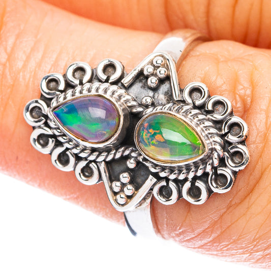 Rare  Ethiopian Opal Ring Size 7 (925 Sterling Silver) R3734