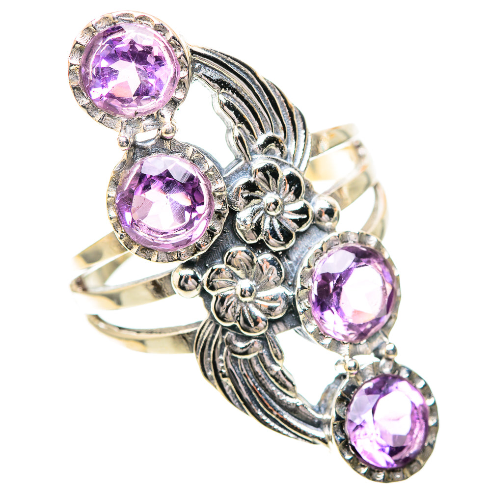 Large Faceted Amethyst 925 Sterling Silver Ring Size 9.75 (925 Sterling Silver) RING139693