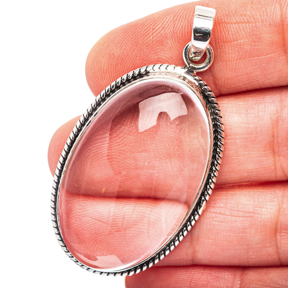 White Quartz Pendant 2 1/8" (.925 Sterling Silver)