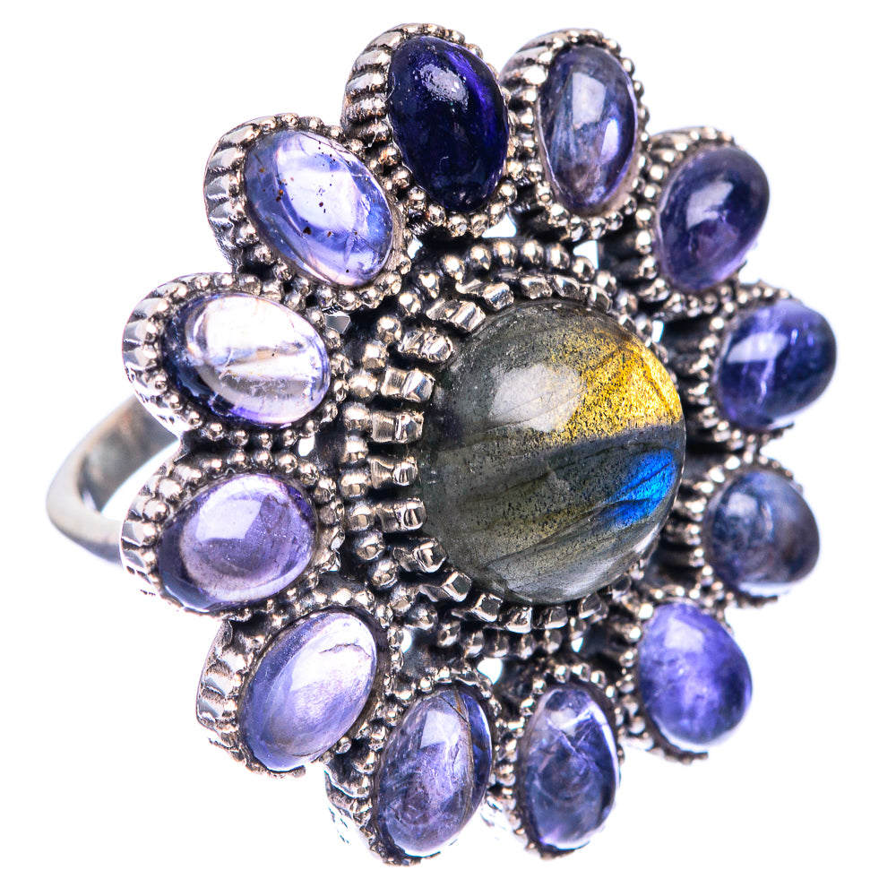 Large Labradorite, Tanzanite Ring Size 6.25 (925 Sterling Silver) R141391