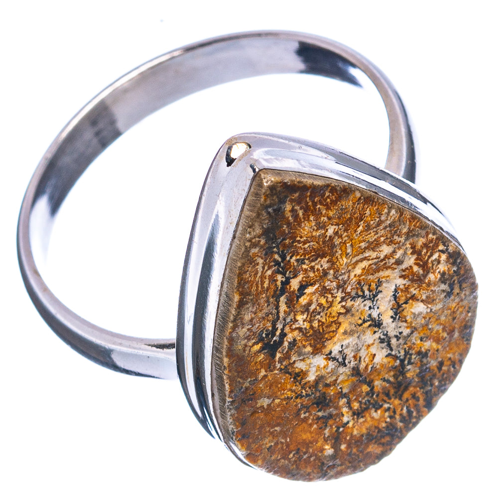 Germany Psilomelane Dendrite Ring Size 11 (.925 Sterling Silver)