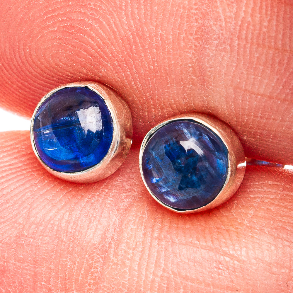 Kyanite Earrings 1/4" (.925 Sterling Silver)