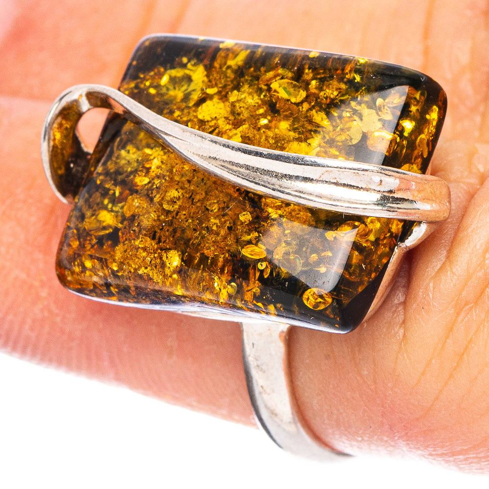 Baltic Amber 925 Sterling Silver Ring Size 5.75 (925 Sterling Silver) R6449