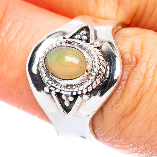 Rare  Ethiopian Opal Ring Size 6.75 (925 Sterling Silver) R3703