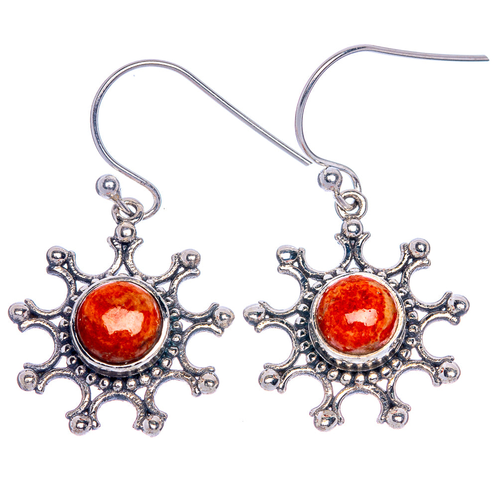 Sponge Coral Snowflake Earrings 1 3/8" (925 Sterling Silver) E1071