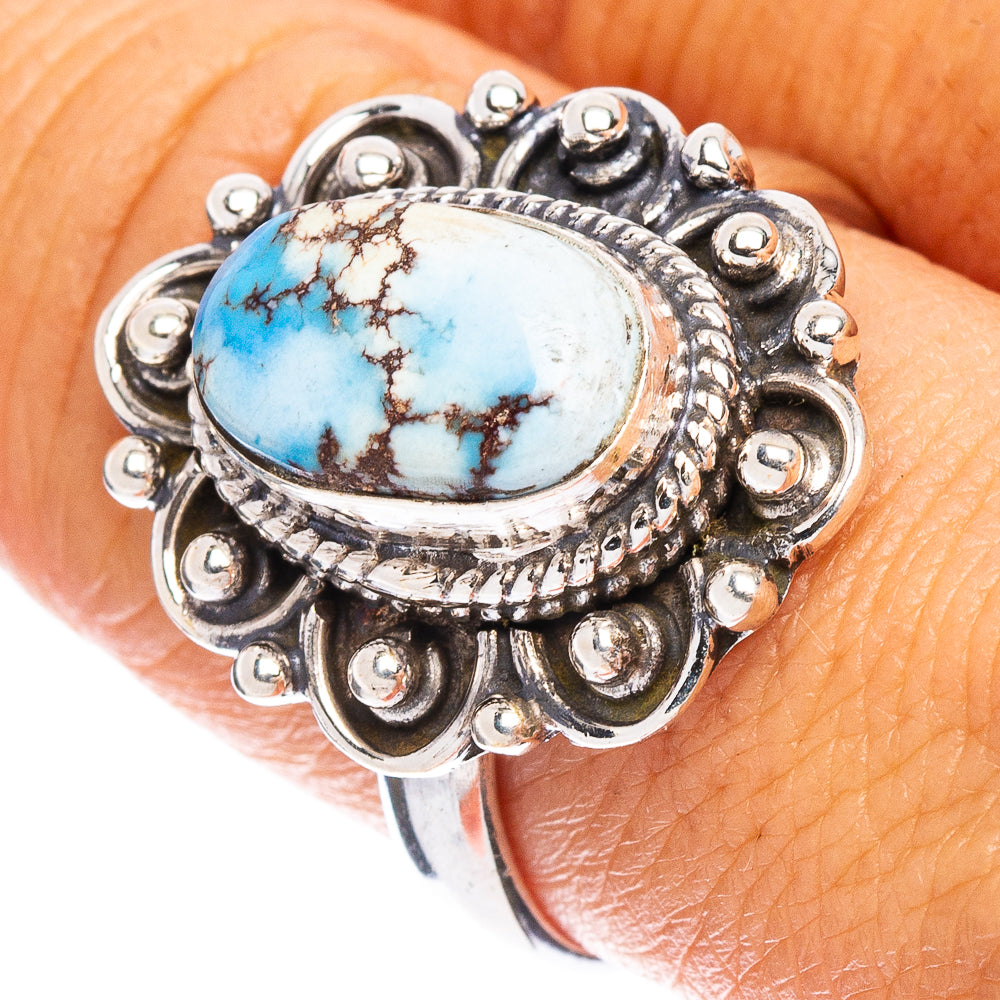 Rare Golden Hills Turquoise Ring Size 8.75 (925 Sterling Silver) R7852