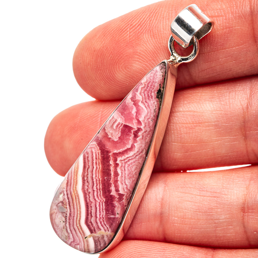 Premium Rhodochrosite Pendant 2 1/8" (.925 Sterling Silver)