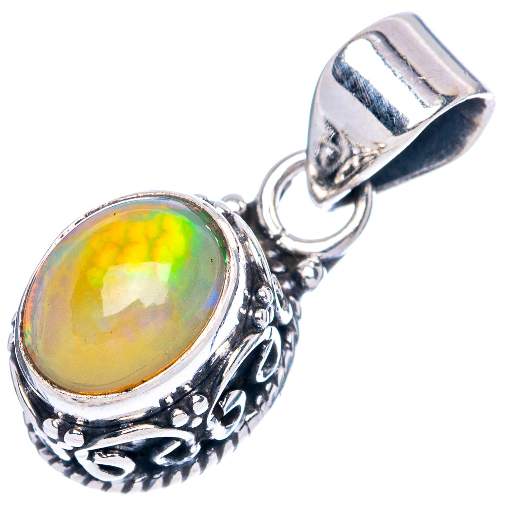 Rare Ethiopian Opal Pendants 7/8" (925 Sterling Silver) P42354
