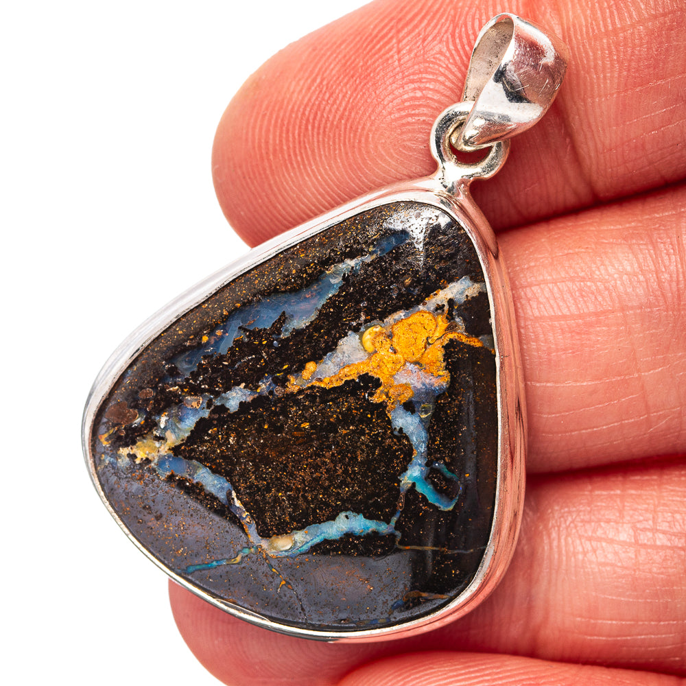 Boulder Opal Pendant 1 5/8" (.925 Sterling Silver)