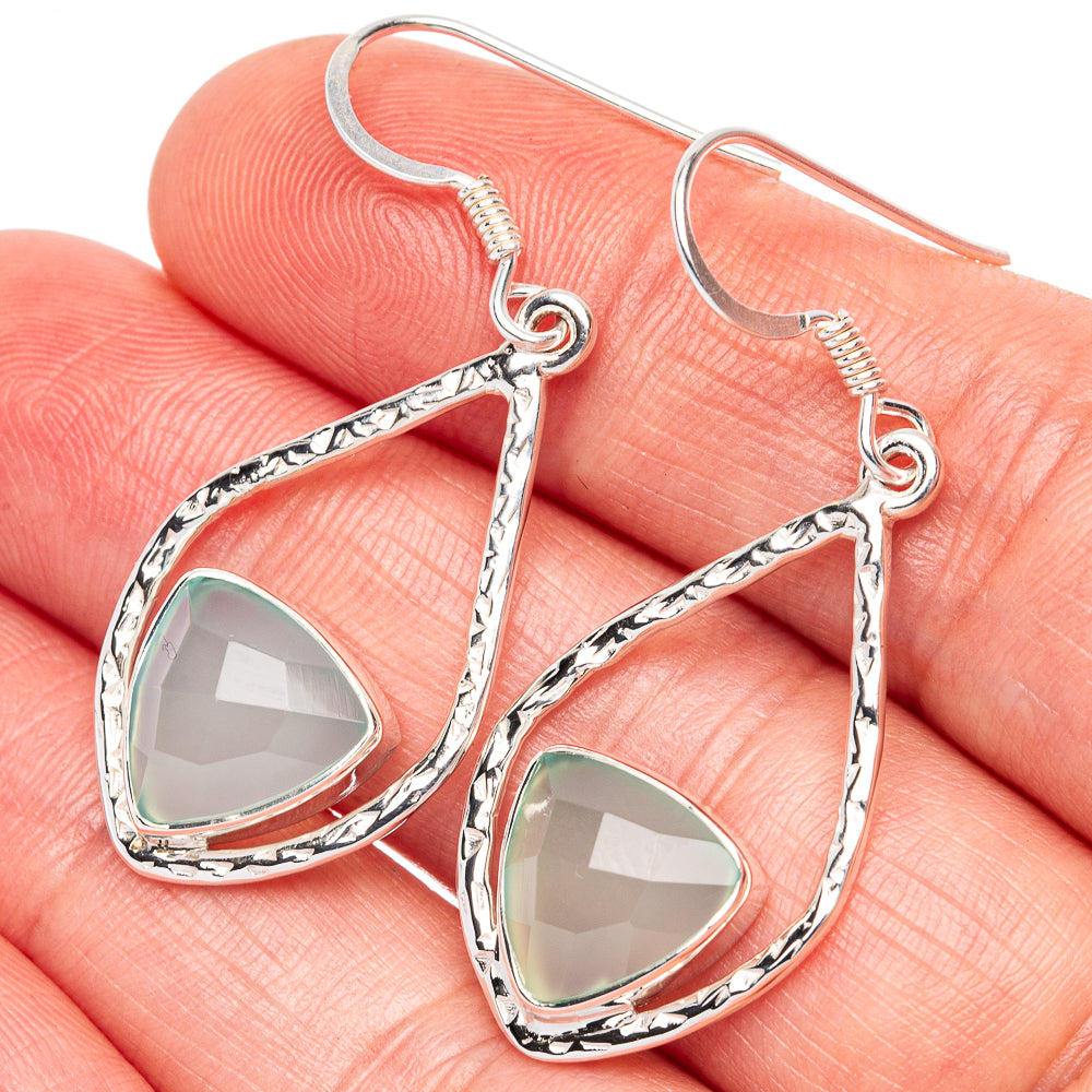 Premium Aquamarine Earrings 1 5/8" (925 Sterling Silver) E2498