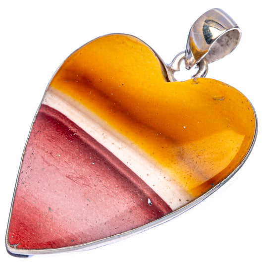Mookaite Heart Pendant 1 3/4" (925 Sterling Silver) P43329
