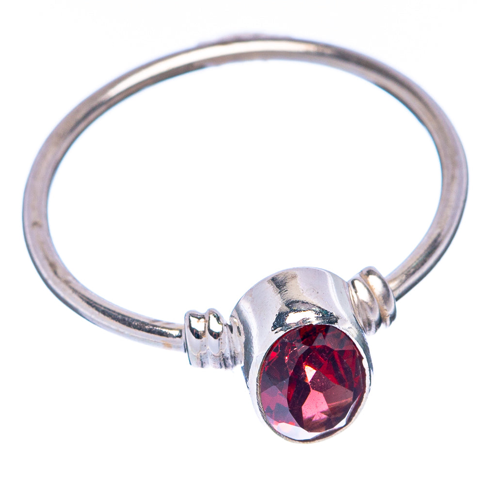Garnet Dainty Ring Size 7.25 (925 Sterling Silver) R145034