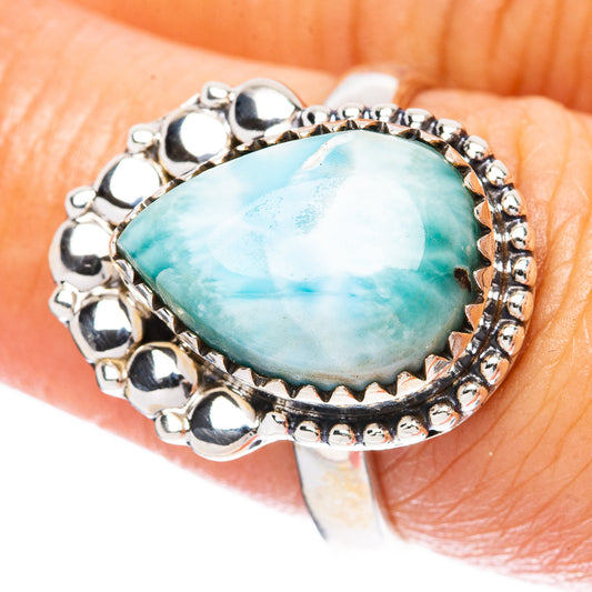 Larimar Ring Size 7.5 (925 Sterling Silver) R4580