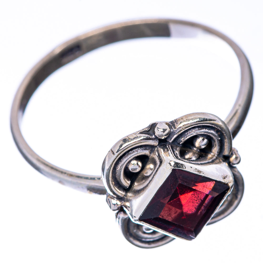 Garnet Dainty Ring Size 8.5 (925 Sterling Silver) R145181