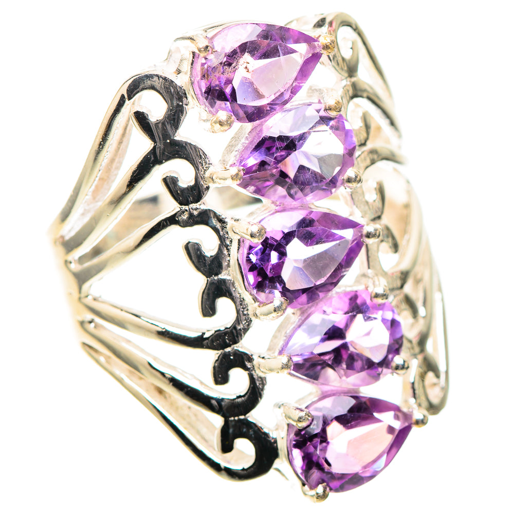 Faceted Amethyst Ring Size 7.5 (925 Sterling Silver) RING138832