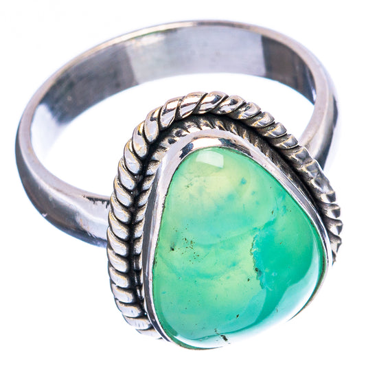 Chrysoprase Ring Size 5 (925 Sterling Silver) R5021