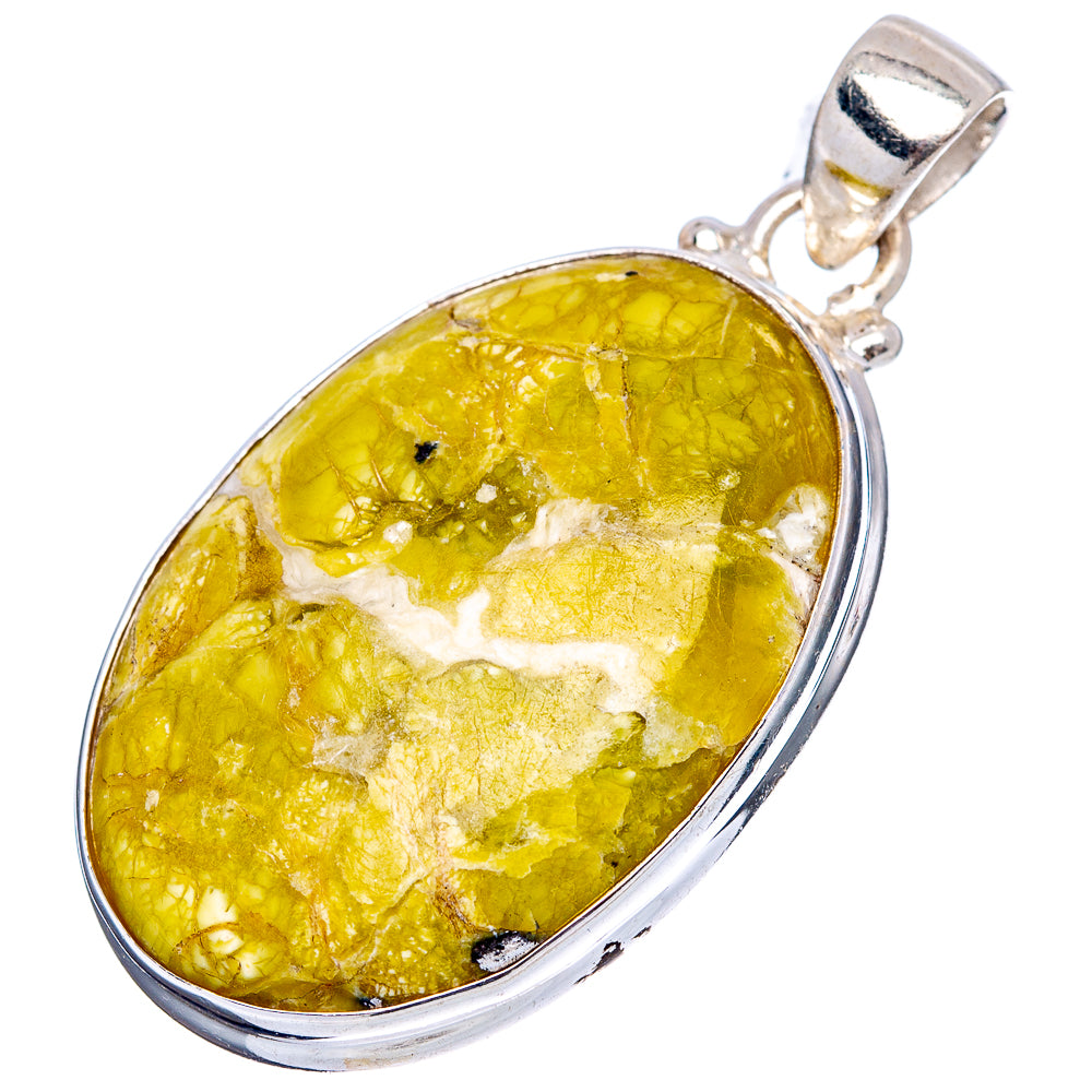 Lizardite Pendant 1 5/8" (.925 Sterling Silver)